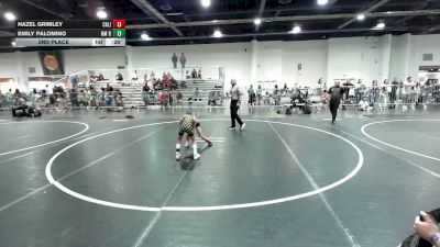 46 lbs 2nd Place - Hazel Grimley, California Grapplers vs Emily Palomino, NM Beast