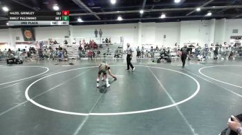 46 lbs 2nd Place - Hazel Grimley, California Grapplers vs Emily Palomino, NM Beast