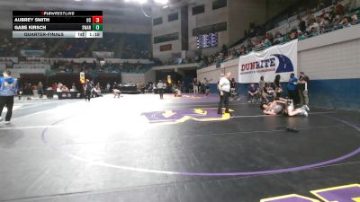 157 lbs Quarterfinal - Aubrey Smith, Union County vs Gabe Kirsch, Swansea