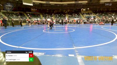 100 lbs Consi Of 8 #2 - Declan Keller, Dodge City Wrestling Academy vs Anson Lastinger, Cardinal Wrestling Club