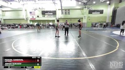 138 lbs Quarterfinal - Arman Gukasov, GRANADA HILLS vs Manuel Sandoval, SAN PEDRO