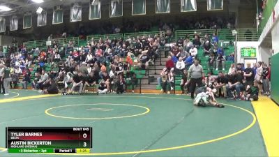 120 lbs Quarterfinal - Austin Bickerton, Highland (medina) vs Tyler Barnes, Delta