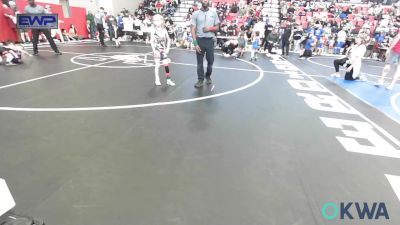 54 lbs Rr Rnd 1 - Lennox Delacerda, Bristow Youth Wrestling vs Nevalee Petty, Skiatook Youth Wrestling