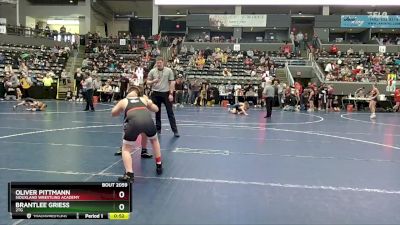 112 lbs Cons. Semi - Oliver Pittmann, Siouxland Wrestling Academy vs Brantlee Griess, 2TG