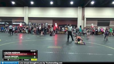 67 lbs Round 1 (6 Team) - Colton Wiseman, Contenders Wrestling Academy Blue vs Mason Brooks, Panhandle All-Stars