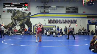 215 lbs Semifinal - Carson Grier, Williamsburg vs Lucas Feuerbach, Solon