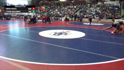 4A 157 lbs Cons. Round 1 - Tyler Galloway, Pulaski Academy High School vs Beck Vacca, Mena