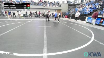 85-98 lbs Rr Rnd 5 - Onnika Carter, HBT Grapplers vs Savana Hopkins, Hennessey Takedown Club