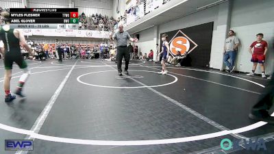 70 lbs Quarterfinal - Myles Flesner, Team Tulsa Wrestling Club vs Abel Glover, Brushy Wrestling Club