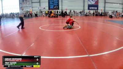 84 lbs Rd# 4- 2:00pm Friday Final Pool - Troy Baker, Nauman Red vs Abram Whitaker, NCWAY National Team