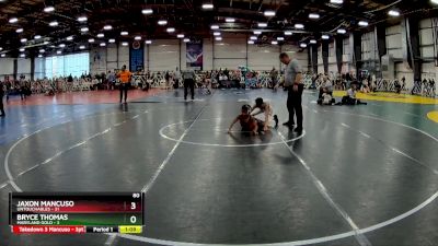 80 lbs Rd# 8- 12:30pm Saturday Final Pool - Bryce Thomas, Maryland GOLD vs Jaxon Mancuso, Untouchables