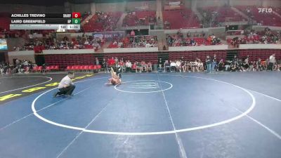 126 lbs Round 2 - Quarters & 1st Wb (16 Team) - Achilles Trevino, Mission Sharyland vs Laird Greenfield, Dallas Highland Park