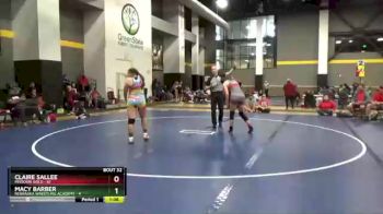 155 lbs Semis & Wb - Macy Barber, Nebraska Wrestling Academy vs Claire Sallee, Missouri Gold