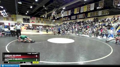 160 lbs Cons. Round 2 - Nathan D`Aquisto, Poway vs Jordan Villegas, Murrieta Valley