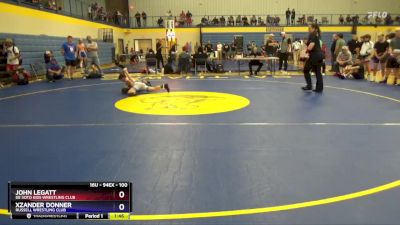 94ex - 100 lbs Round 1 - John Legatt, De Soto Kids Wrestling Club vs Xzander Donner, Russell Wrestling Club