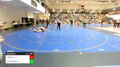 150 lbs Round Of 16 - Tristen Moran, Sonoraville High School Wrestling vs Kaden Camerano, Georgia