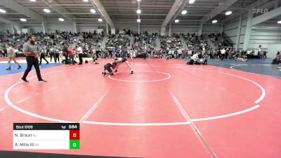 120 lbs Quarterfinal - Nathan Braun, NJ vs Antonio Mills III, GA