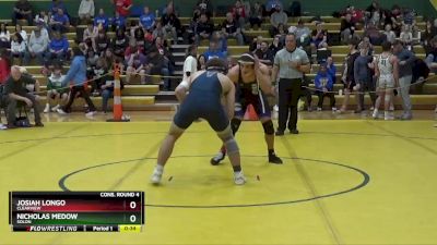 157 lbs Cons. Round 4 - Nicholas Medow, Solon vs Josiah Longo, Clearview