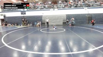 45 lbs Cons. Round 2 - Maddox Wells, Kimberly Bulldog Wrestling Club vs Preston English, Idaho