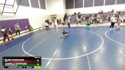 42-47 lbs Quarterfinal - Gabriella Gappmaier, Victory Wrestling vs Blaire McKeachnie, JWC