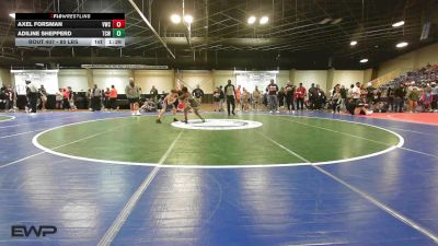 80 lbs Quarterfinal - Axel Forsman, VICI Wrestling vs Adiline Shepperd, TEAM CONQUER