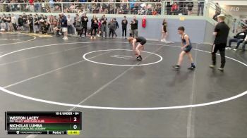 84 lbs Quarterfinal - Weston Lacey, Mid Valley Wrestling Club vs Nicholas Lumba, Pioneer Grappling Academy