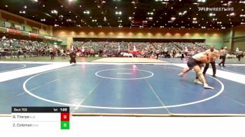 195 lbs Round Of 32 - Brian Thorpe, St John Bosco vs Zeke Coleman, Choctaw