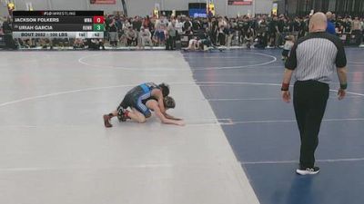 100 lbs Cons. Sub-rd Of 32 - Uriah Garcia, BullTrained Wrestling vs Jackson Folkers, Moen Wrestling Academy