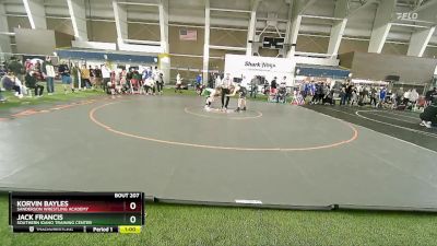 96 lbs Cons. Round 2 - Korvin Bayles, Sanderson Wrestling Academy vs Jack Francis, Southern Idaho Training Center