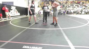 285-B lbs Quarterfinal - Austin Justice, Tahlequah Wrestling Club vs Clayton West, Wyandotte Ok