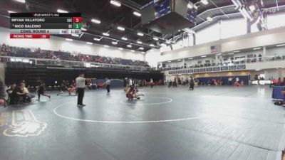 141 lbs Cons. Round 4 - Nico Salcido, Delta College vs Bryan Villatoro, Santa Ana College