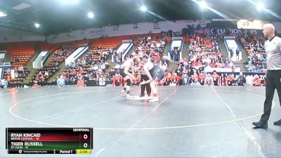 285 lbs Semifinals (8 Team) - Ryan Kincaid, Benzie Central vs Tiger Russell, St Louis