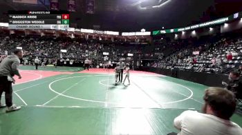 65 lbs Champ. Round 1 - Briggston Weddle, CAL3 vs Maddox Krise, PBG1