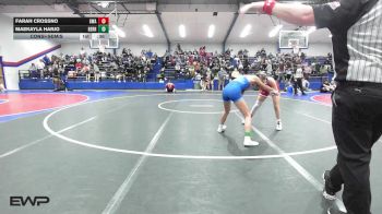 100 lbs Consolation - Farah Crossno, Greenwood Wrestling Academy vs MaeKayla Harjo, Berryhill High School