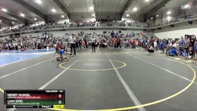 60 lbs Quarterfinal - Liam King, Hillsboro Wrestling Club-AAA vs Henry Hunsel, Greater Heights Wrestling-AAA