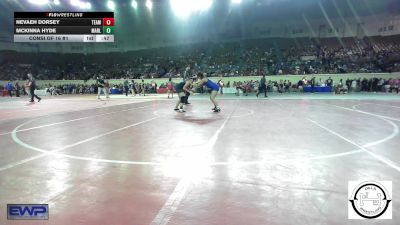 143 lbs Consi Of 16 #1 - Nevaeh Dorsey, Team Choctaw vs McKinna Hyde, Marlow Outlaws Jh