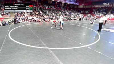 132 lbs D1/d2/d3 Finals (sat 3:00 P.m.) - Jacksyn Thorpe, Kaukauna vs Wyatt Sandoval, Arrowhead