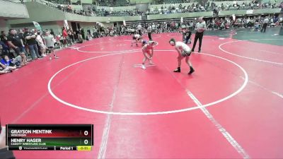 95 lbs Cons. Round 5 - Henry Hager, Cadott Wrestling Club vs Grayson Mentink, Wisconsin