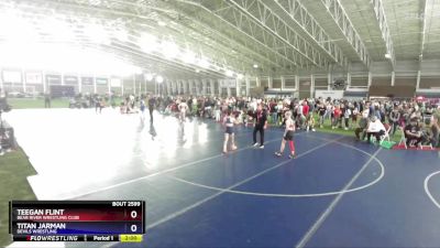 92 lbs Cons. Semi - Teegan Flint, Bear River Wrestling Club vs Titan Jarman, Devils Wrestling