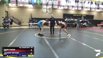 182 lbs Cons. Round 3 - Gavin Steger, Iowa vs Jackson Van Kley, Iowa