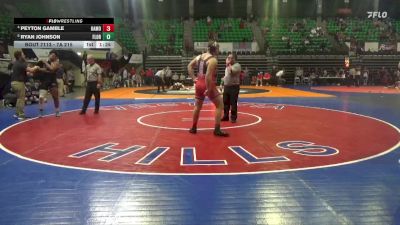 7A 215 lbs Quarterfinal - Ryan Johnson, Florence vs Peyton Gamble, Oak Mountain