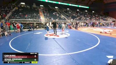 135 lbs 1st Place Match - Cash Burke, High Plains Thunder Wrestling Club vs Rowan Jorgensen, Peak Wrestling