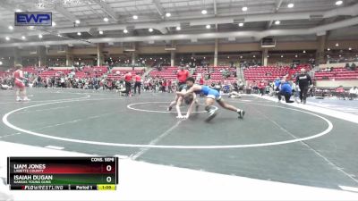 130 lbs Cons. Semi - Liam Jones, Labette County vs Isaiah Dugan, Kansas Young Guns