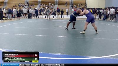 285 lbs 5th Place Match - Makot Misgen, Minnesota State vs Marcelo Rosario, Iowa Central Community College