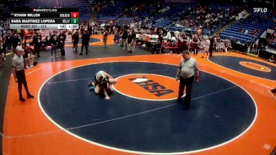 170 lbs Cons. Round 3 - Ryann Miller, Burlington (Central) vs Sara Martinez Lopera, Chicago (Kelly)