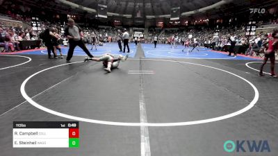 110 lbs Consolation - Roper Campbell, Collinsville Cardinal Youth Wrestling vs Ethan Steinheil, Wagoner Takedown Club