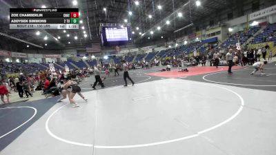 130 lbs Semifinal - Zoe Chamberlin, Chatfield WC vs Addysen Simmons, 2 Tuff Gym