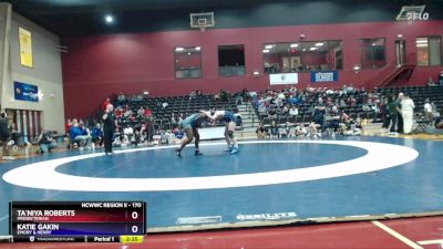 170 lbs 3rd Place Match - Katie Gakin, Emory & Henry vs Ta`Niya Roberts, Presbyterian