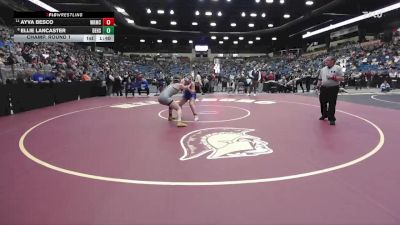 155 lbs Champ. Round 1 - Ayva Besco, Wichita-Kapaun Mt.Carmel Hs vs Ellie Lancaster, DeSoto Hs