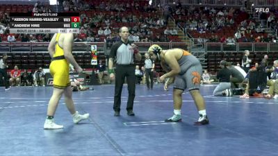 3A-285 lbs Champ. Round 2 - Andrew Hine, Waukee vs Keeron Harris-Veasley, Waterloo East